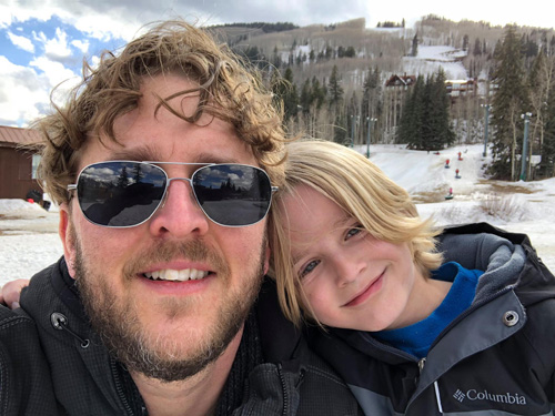 Silas personal skiing photo